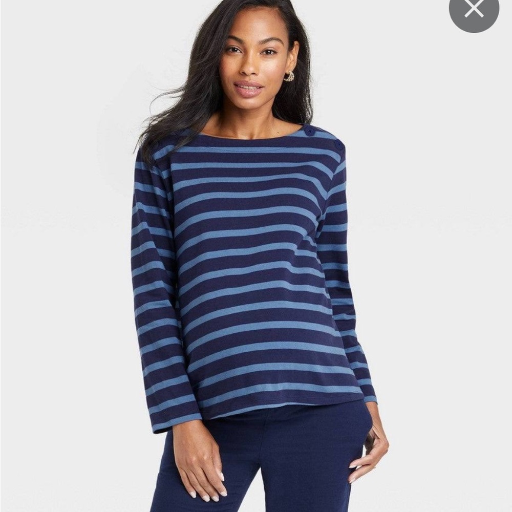 Hatch for Target striped maternity shirt
